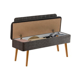 Hanah Home Vina 1053 - 2 Banco Pino Atlántico y Antracita 110x82.5x40 cm
